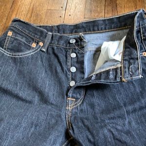 Black Levi button fly jeans